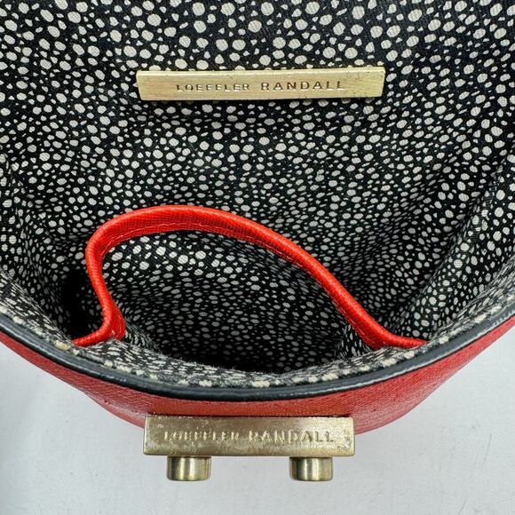 LOEFFLER RANDALL Red Leather Shooter Bag - Picture 5 of 8
